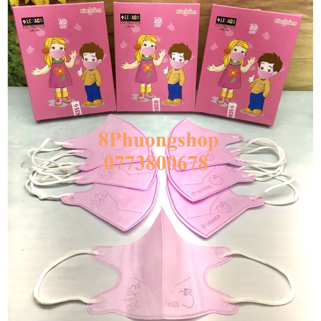 Khẩu trang cho bé Lehaco 3D 10 cái/ hộp | BigBuy360 - bigbuy360.vn