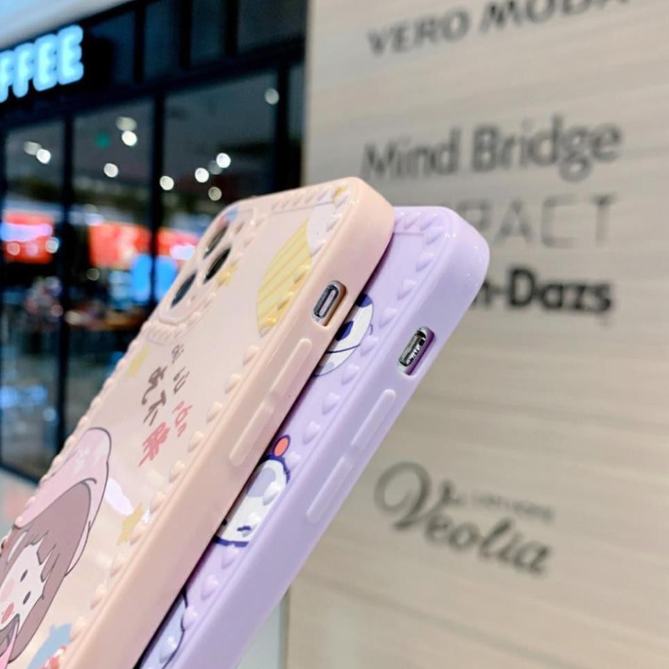 [ Hàng mới cực hot ] Ốp viền tim nổi in hình em bé iphone 6plus 7plus 8 plus xs max 11 pro max 12 12 pro max