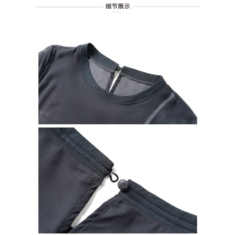 Đầm Tay Ngắn Giả Hai Lớp Phong Cách Dân Tộc Thời Trang Mùa Hè Cho Nữ Trung Niên 40 Tuổi