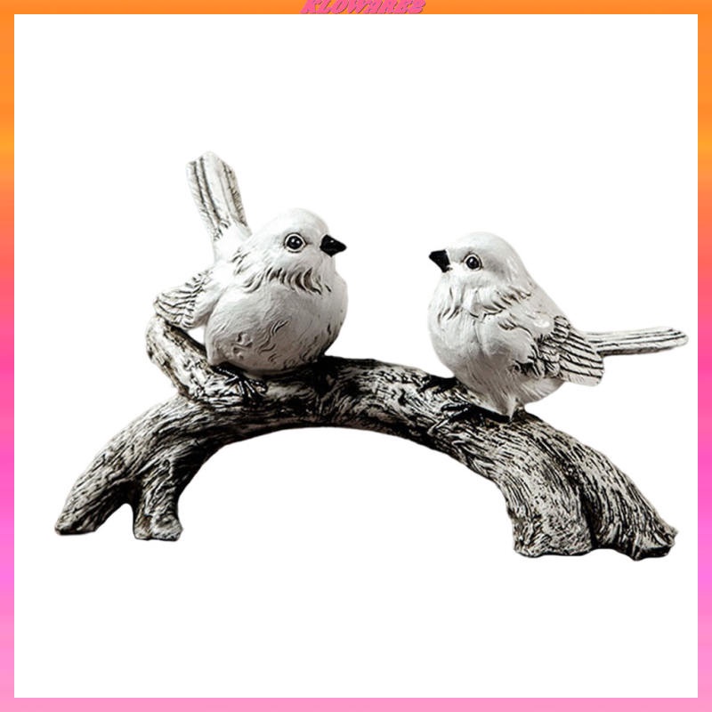 Set 2 Chú Chim Bằng Nhựa Resin Sáng Tạo Trang Trí Sân Vườn