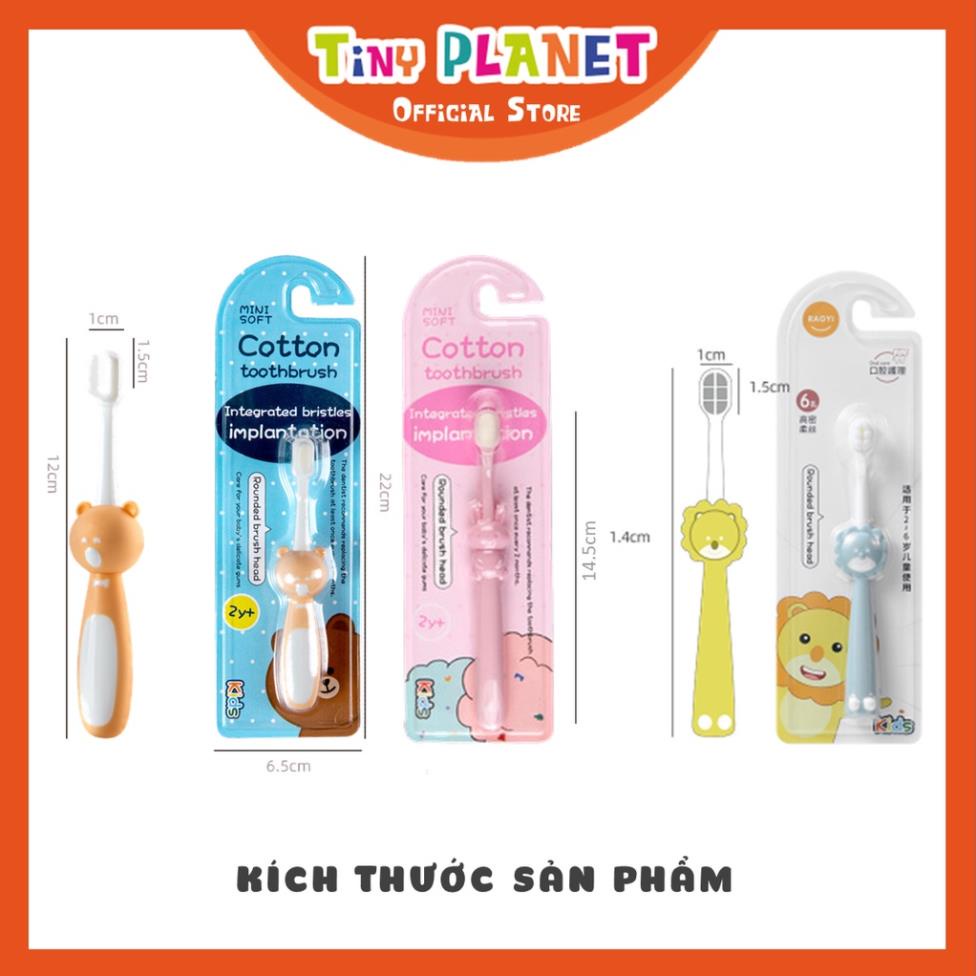 (quà tặng) (BC15075)]Bàn chải đánh răng lông cotton siêu mềm cho bé từ 2 tuổi Mini Soft PK Tkutrang