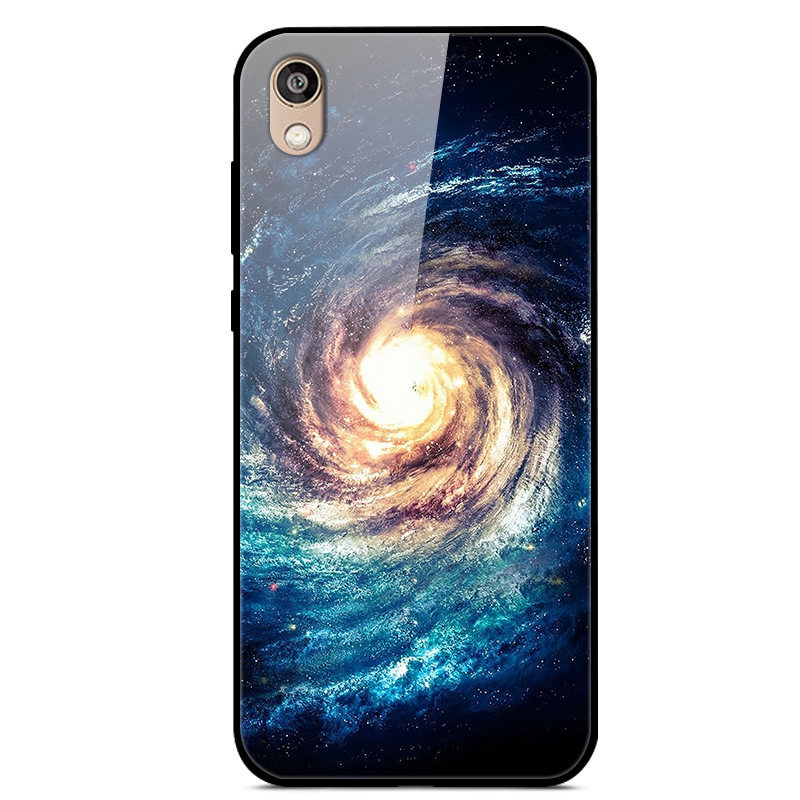 Applicable to Huawei Rongyao 8S 8A glass painted mobile phone case Honor8C silicone cover