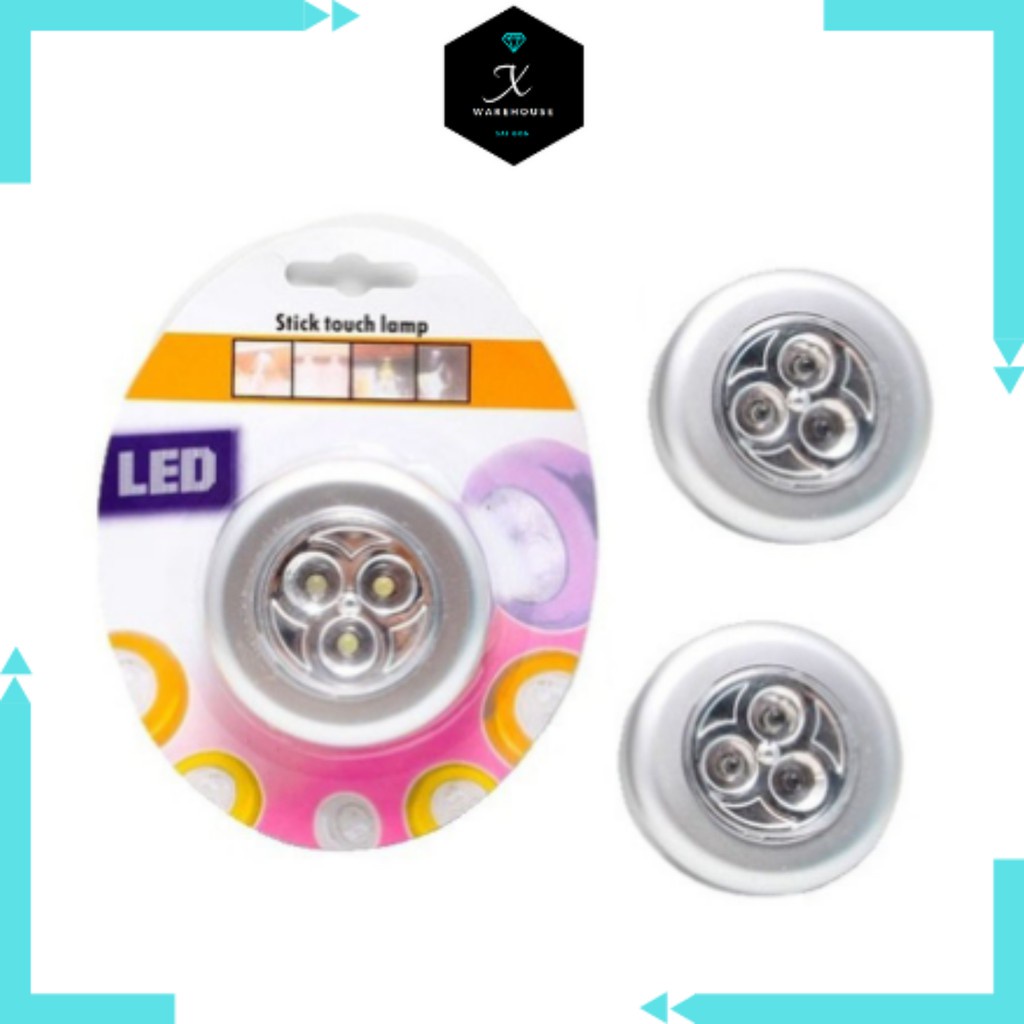 Đèn Led Dán Tường 3 Bóng - Gắn Tủ Quần Áo Phòng Ngủ, Tủ Bếp - Dùng Pin AAA