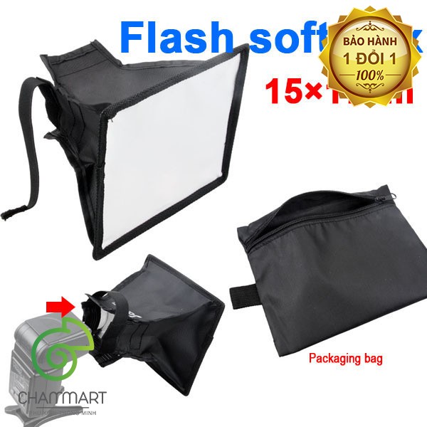 Hộp tản sáng đèn flash miếng che tản sáng cho đèn flash phụ kiện chụp ảnh chuyên dụng Chammart