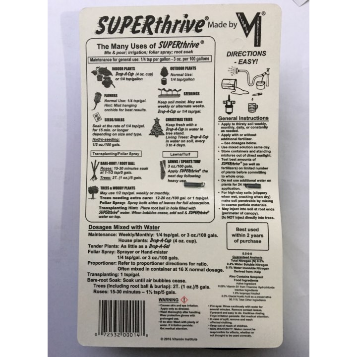 Chế phẩm điều hòa sinh trưởng superthrive 60ml- NK Nguyên Seal từ Mỹ