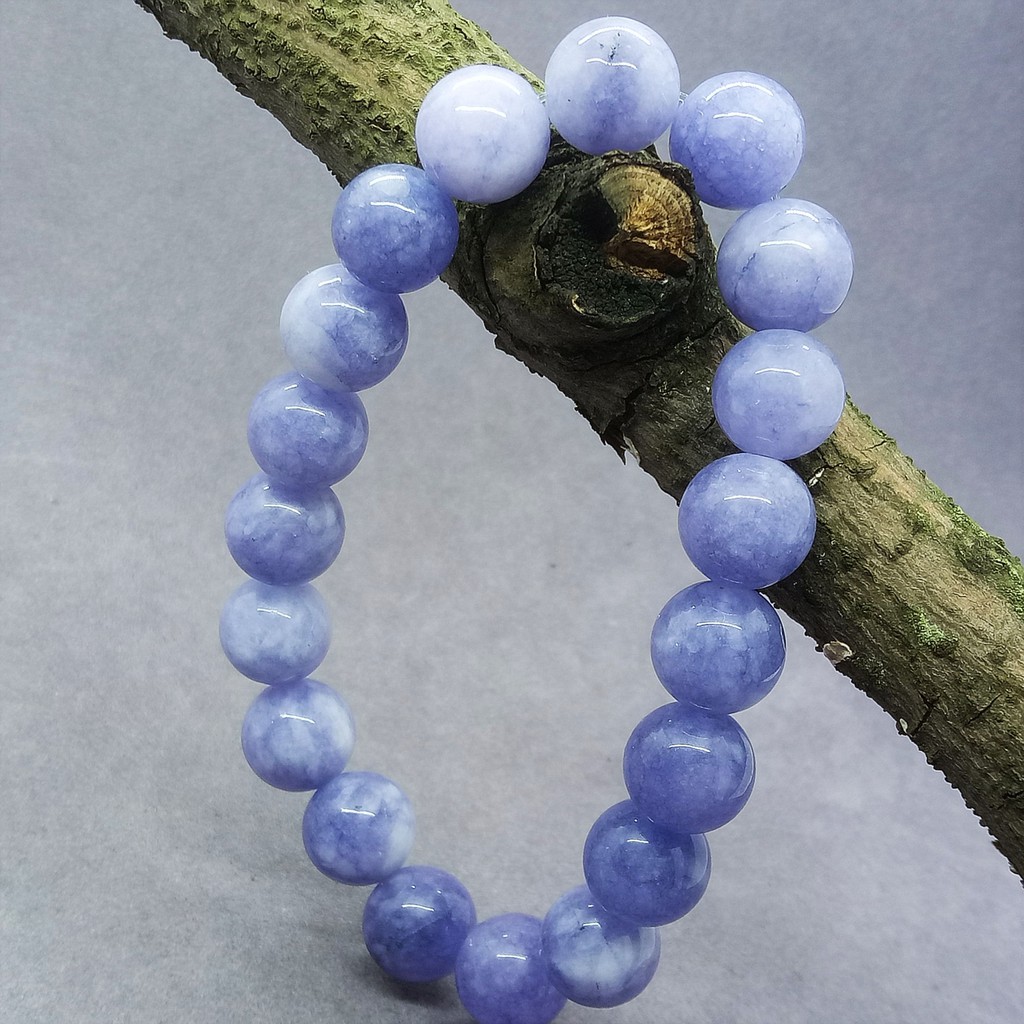 Vòng Tay Chuỗi Hạt Hoa Oải Hương Tím 6-12mm