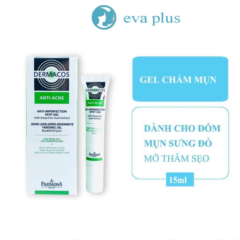 Gel Chấm Mụn Farmona Dermacos Anti Acne Imperfection Spot Gel giảm mụn, chứa bùn hoạt tính