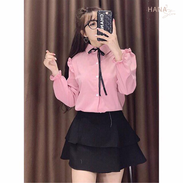 Chân váy 2 tầng ngắn có quần trong sóng bồng bèo xếp ly cạp chun bigsize - Vải Umi Đen co giãn - Mặc đi làm công sở tiệc | BigBuy360 - bigbuy360.vn