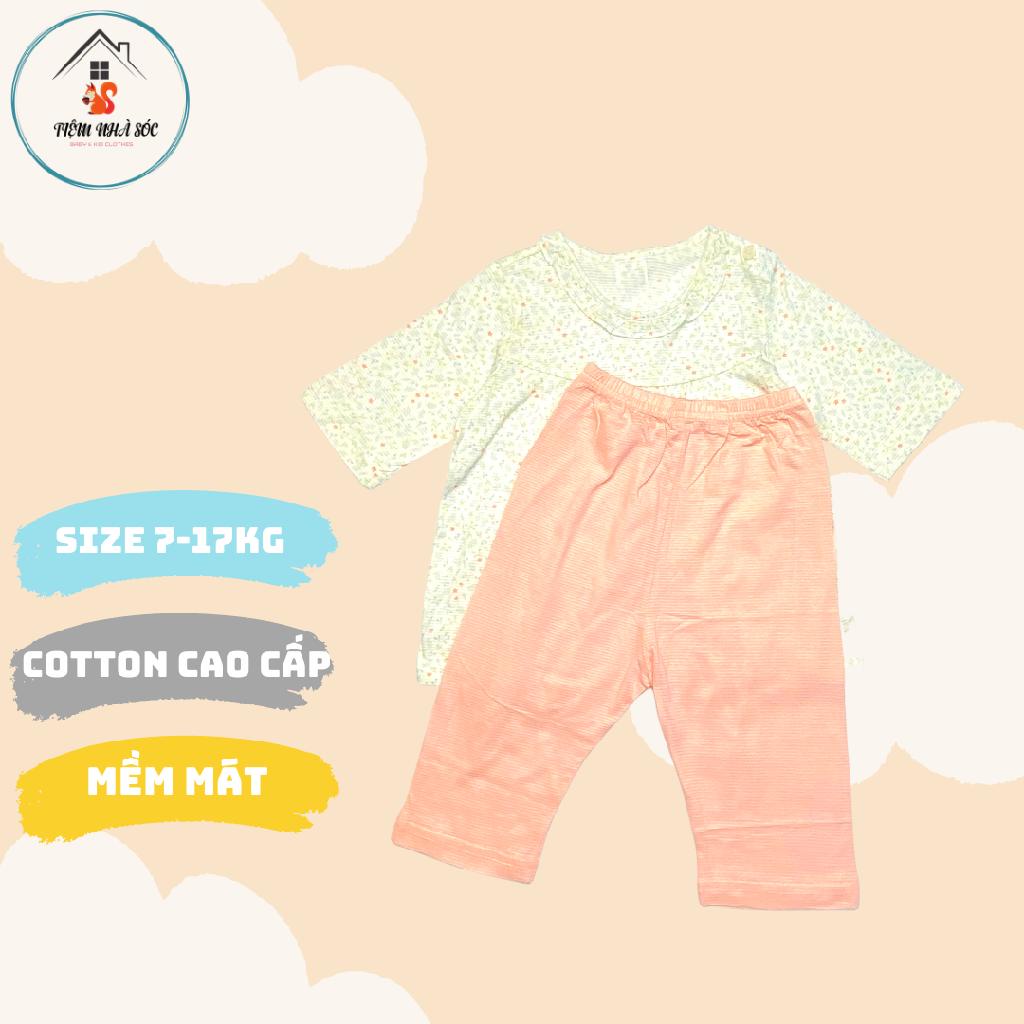 Bộ hoa nhí bé gái tay lỡ hiệu Happy Land xuất Hàn size 80 -110 Tiệm Nhà Sóc