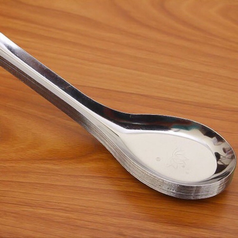 set 10 thìa inox ăn cơm, ăn phở