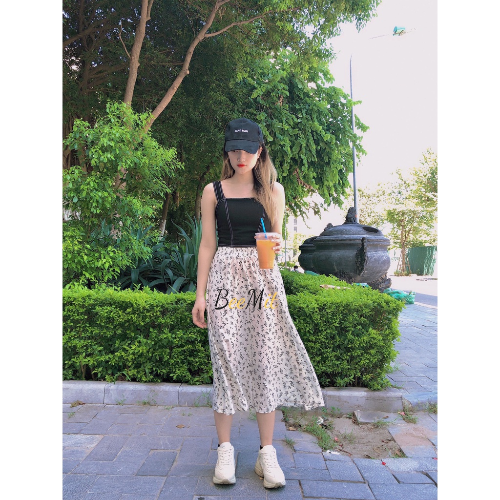 Chân váy hoa nhí dáng dài Midi Phong Cách Hàn Quốc trẻ trung BeeMit | BigBuy360 - bigbuy360.vn
