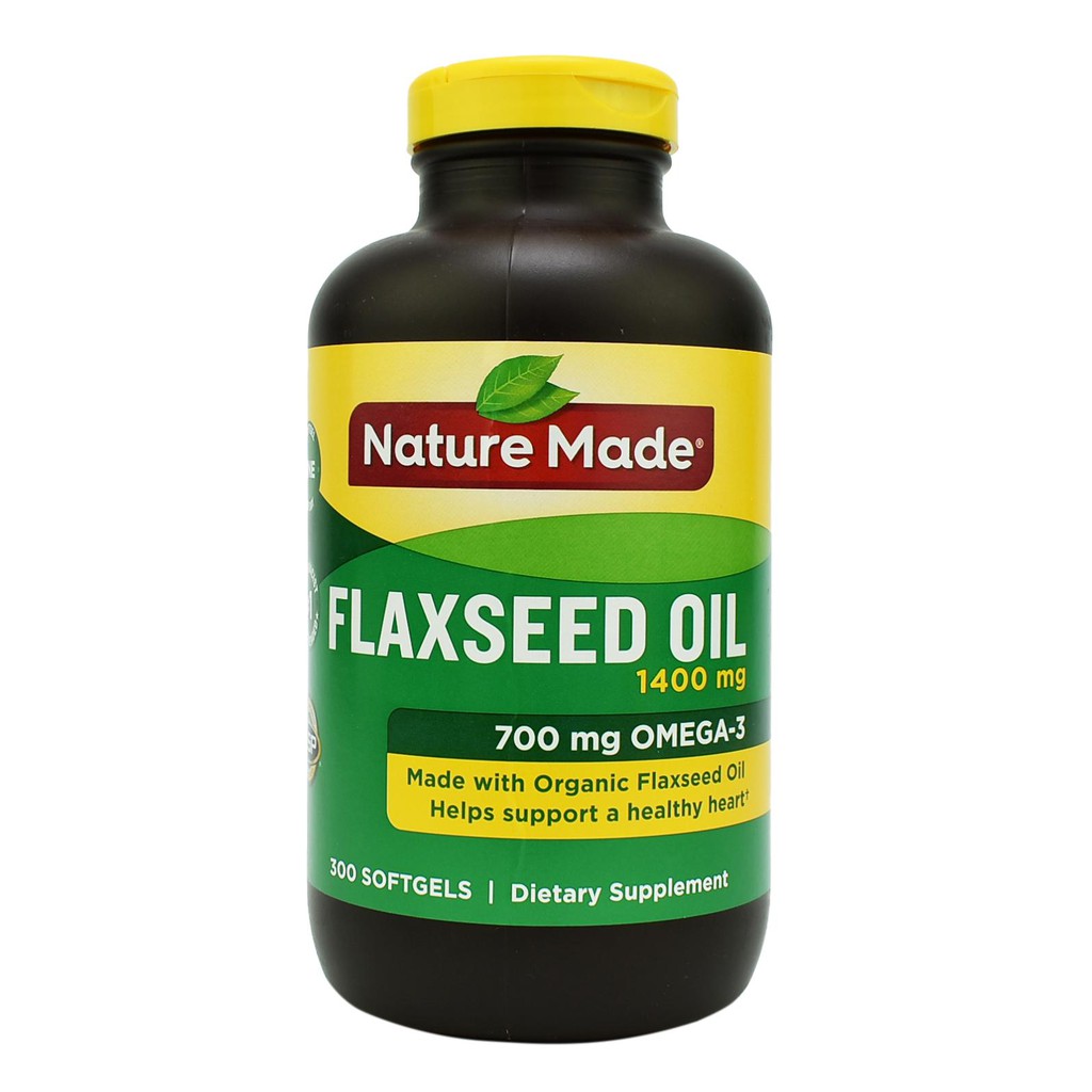 Viên Uống Flaxseed Oil 300 Viên - dầu hạt lanh nature made - Amipharma