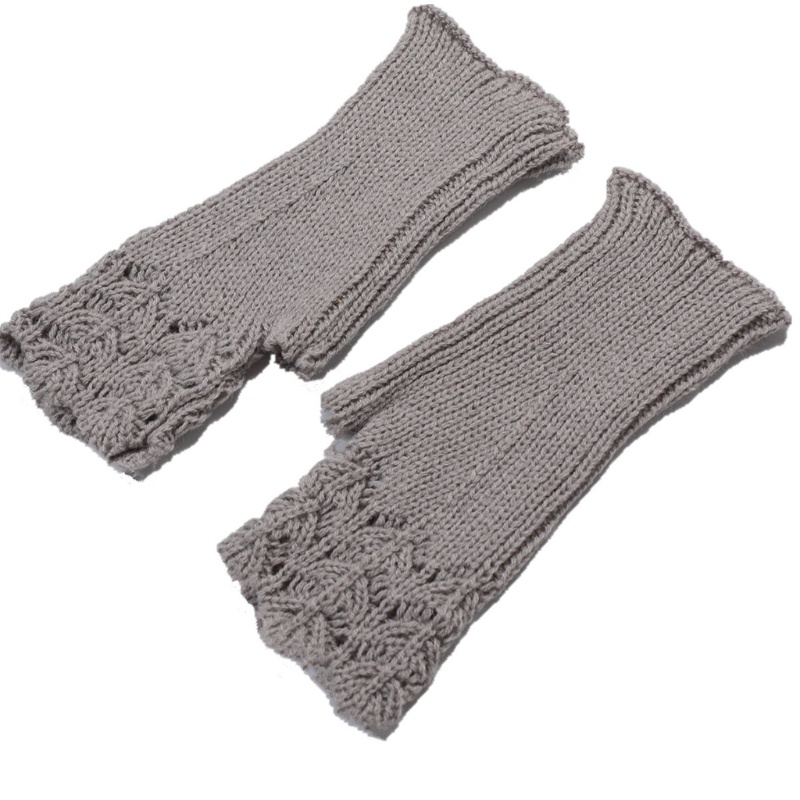 Găng Tay Len Hở Ngón Giữ Ấm Mùa Đông