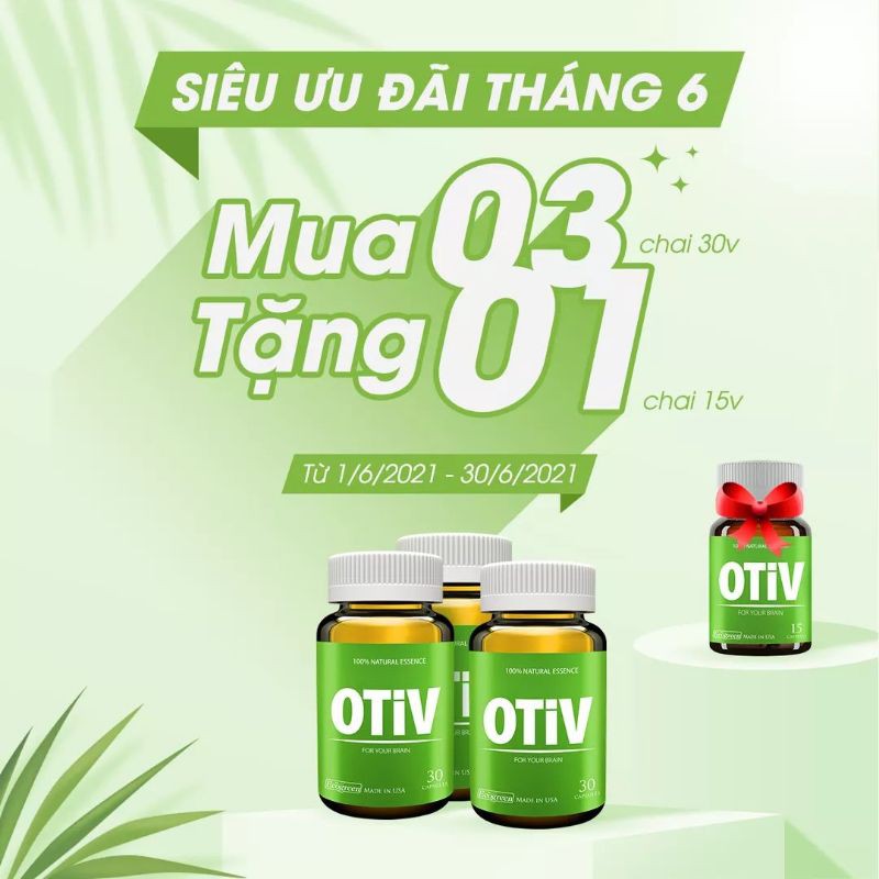 ✅ [CHÍNH HÃNG] (TÍCH ĐIỂM 3 TẶNG 1 15V) OTIV Hô Trợ Cải Thiện Mất Ngủ - Đau Nửa Đầu -Tăng Cường Trí Nhớ