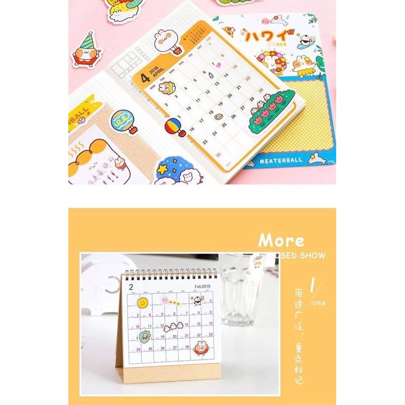 Sticker32 Set 40 miếng sticker thỏ mập