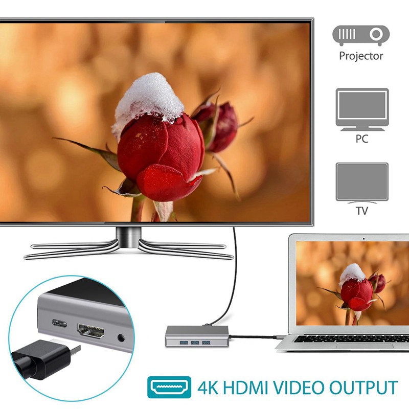 Bộ Chuyển Đổi Cổng Type-C Sang Usb 9 Trong 1 Cho Laptop | BigBuy360 - bigbuy360.vn