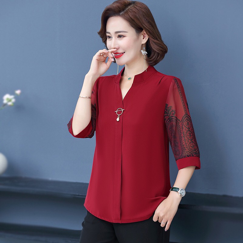 ❣️Có Big Size❣️Áo Kiểu Trung Niên Cho Bà Cho Mẹ Tay Dài Cổ Đức Sang TrọngÁO SƠ MI CÔNG SỞ TRUNG NIÊN SANG TRỌNG, LỊCH SỰ