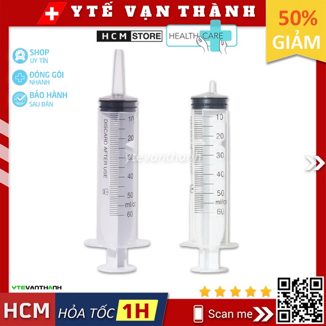 ✅ Bơm Tiêm Vô Trùng Vinahankook (Loại Lớn 50cc) -VT0179