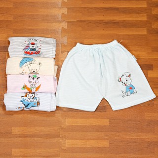 Quần chục đùi cotton kẻ cho bé