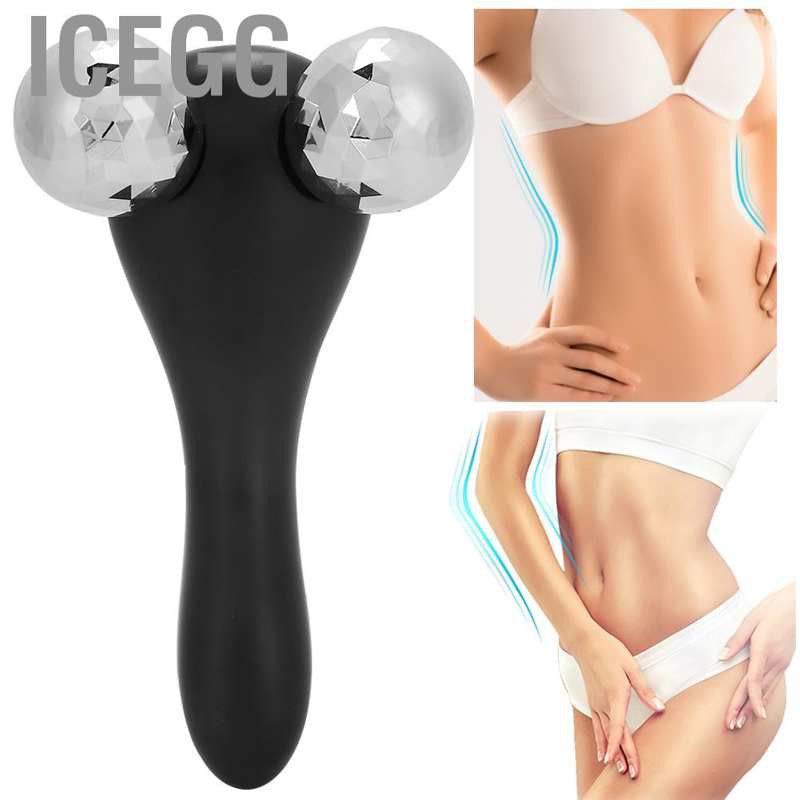 Icegg Face Roller Massager - Skin Lifting Firming Beauty Machine Silver Manual Type