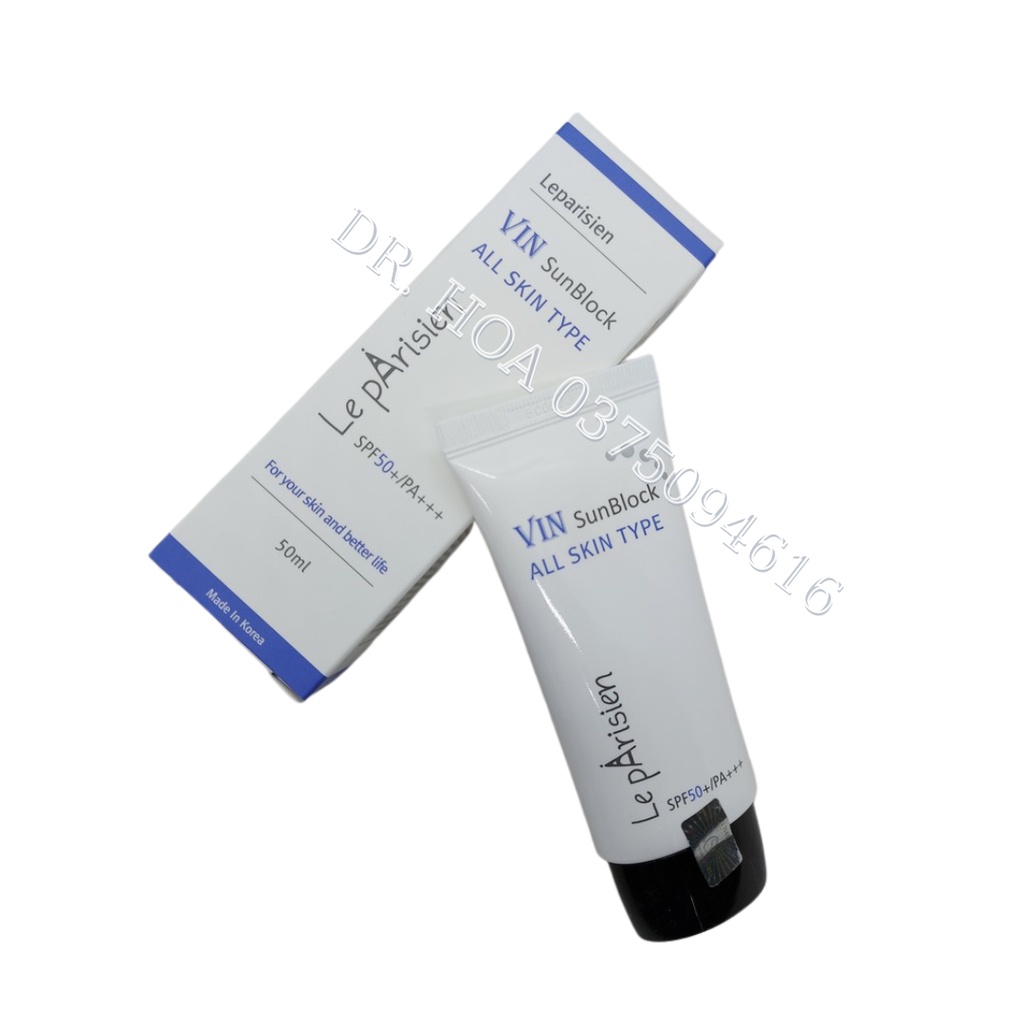 Kem chống nắng Le parisien Vin Sunblock SPF50+ 50ml