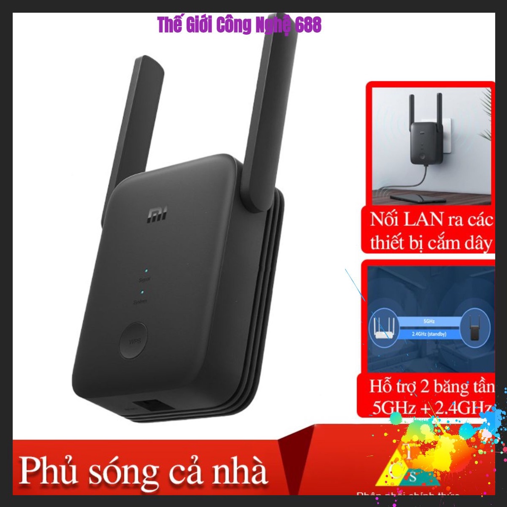 Kích sóng wifi Xiaomi AC1200 Mi wifi range extender Bộ kích wifi Quốc Tế