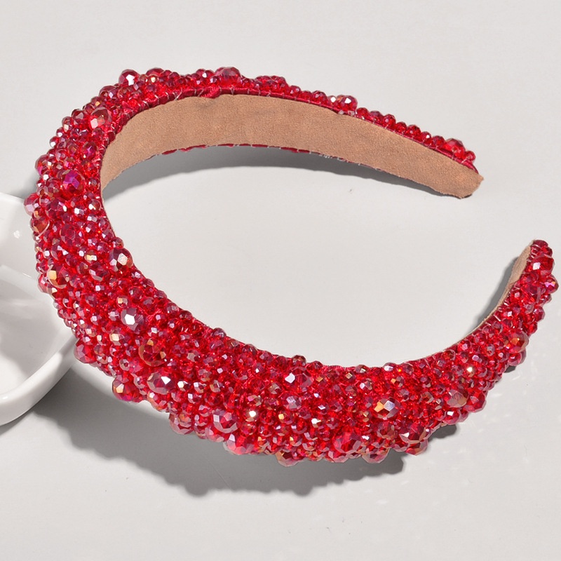 Băng Đô Cài Tóc Đính Đá Nhiều Màu Sắc Lấp Lánh Sang Trọng Cho Cô Dâu