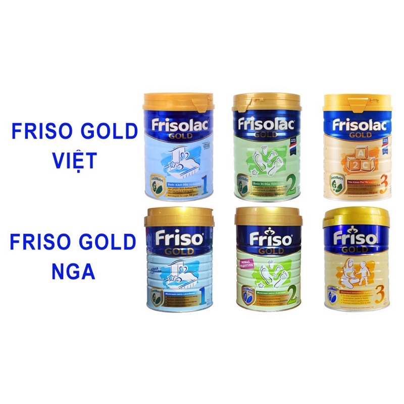 [DATE 2023] Sữa Friso Gold Nga hộp 800g đủ số vị nhạt, bổ sung chất xơ chống táo bón cho bé yêu