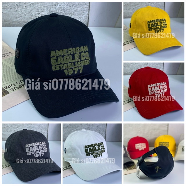mũ lưỡi trai kaki 2 lớp - nón kết vải kaki xịn đậm chất thể thao thêu america1977 thời trang