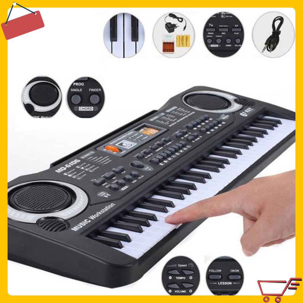 GIÁ SỈ Đàn piano 61 phím cho bé, Đàn piano cho bé cao cấp, nhạc cụ piano cho bé luyện tập 6412