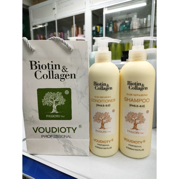 LẺ DẦU GỘI HOẶC DẦU XẢ PHỤC HỒI MỌC TÓC TÁI TẠO TÓC BIOTIN &amp; COLLAGEN VOUDIOTY 500ml -1000ml