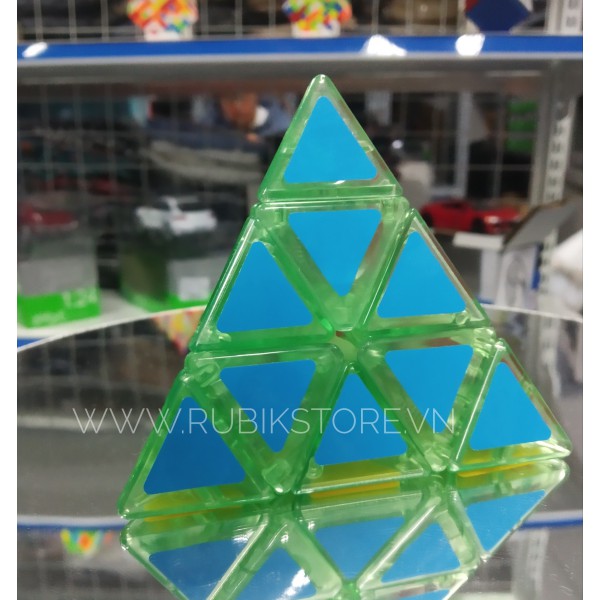 [Rubik biến thể 4 mặt] Dayan pyraminx v2 trans green