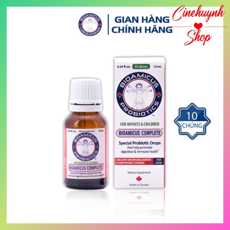 MEN VI SINH BIOAMICUS COMPLETE 10 CHỦNG HÀNG NHẬP KHẨU CHÍNH HÃNG CANADA