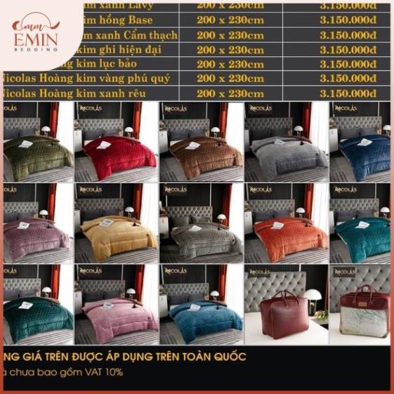 Chăn lông cừu Nicolas mẫu mới năm 2022, Hàng Cao Cấp Xuất Âu Chính Hãng