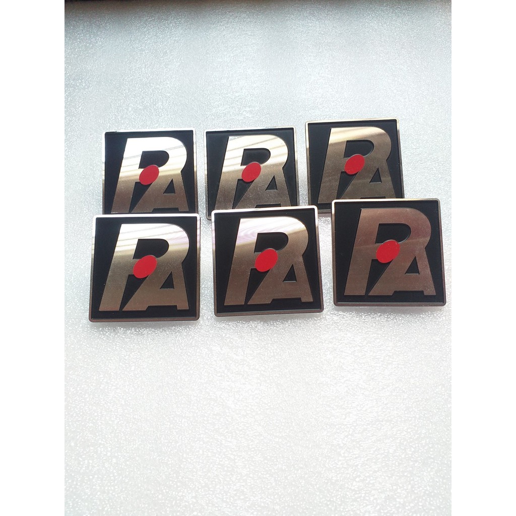 TEM NHÔM DÁN THÙNG LOA LOGO PA VUÔNG LOẠI TỐT 5cm x 5cm - GIÁ 1 CẶP