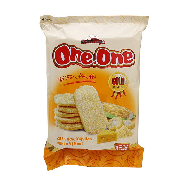 Bánh Gạo One-One Gold Vị Phô Mai Ngô Gói 118g