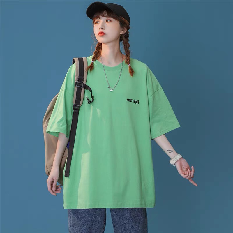 Áo thun unisex tay lỡ form rộng freesize chất liệu cotton cao cấp tôn dáng mềm mại AT02
