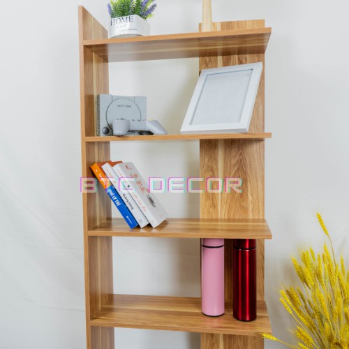 Kệ Góc Tường Gỗ Ép Cao 5 Tầng - Kệ Để Đồ Góc  Đa Năng - Giá Sách Trang Trí, Decor Nhà Cửa - Bảo Hành 12 Tháng