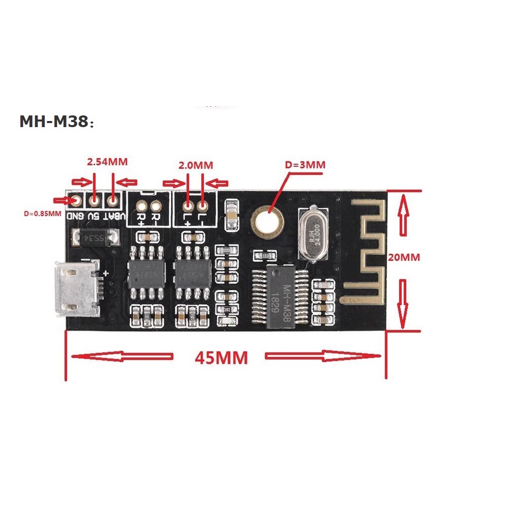 Mạch giải mã âm thanh Bluetooth XH M18 / M28 / M38