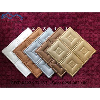 [Kho Hà Nội] Xốp Dán Tường Ốp Trần Giả Da KT 60 x 60 x 1cm - Hàng Nhập Khẩu Cao Cấp