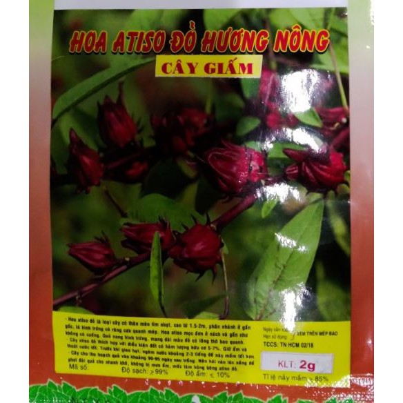 HẠT GIỐNG CÂY GIẤM, HOA ATISO ĐỎ - GÓI 2 GRAM