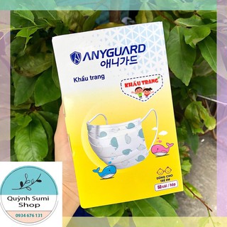 [KHÔNG VIỀN] NEW - KHẨU TRANG TRẺ EM ANYGUARD  [hộp 50 cái]