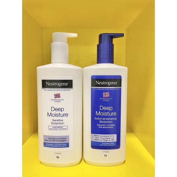 Sữa dưỡng thể Neutrogena Deep Moisture Body Lotion Dưỡng ẩm sâu cho da khô Hấp thụ tức thì 400ml
