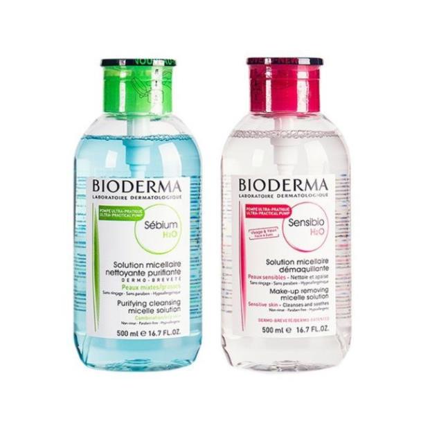 Nước tẩy trang bioderma 500ml dành cho da dầu, da mụn, da nhạy cảm .