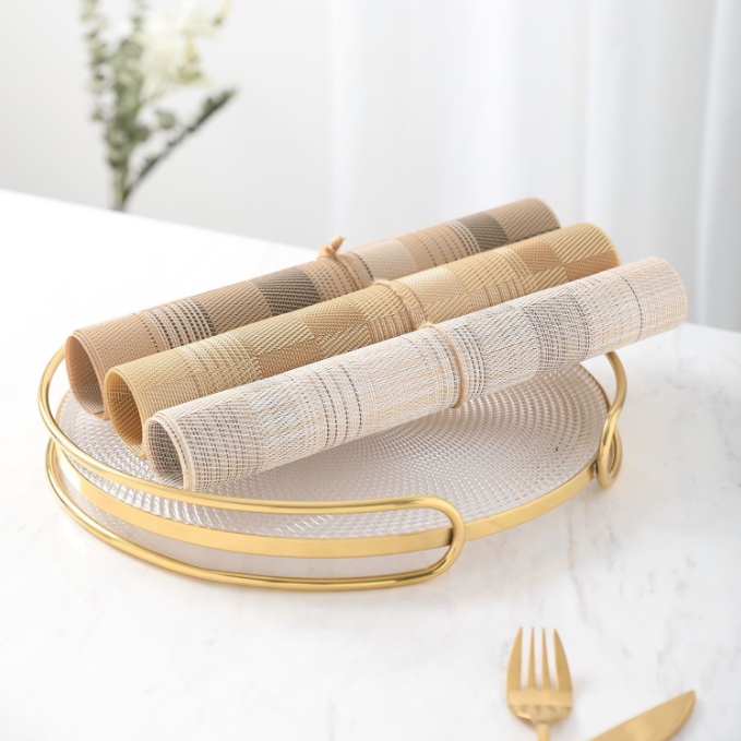 【Mới 2022】Tấm lót bàn ăn, miếng lót cách nhiệt họa tiết đơn giản sang trọng, chống thấm nước dễ vệ sinh