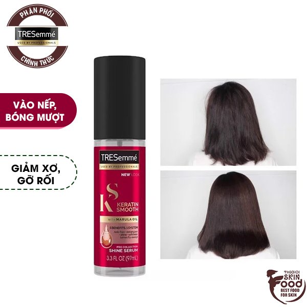 Tinh Chất Dưỡng Tóc Vào Nếp Bóng Mượt TRESemmé Professional Keratin Smooth Shine Serum 97ml