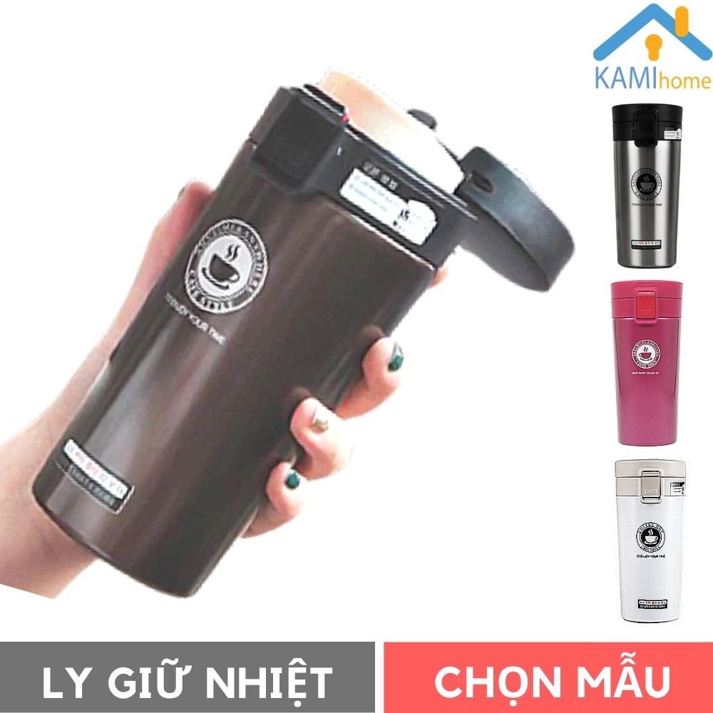 Ly giữ nhiệt inox 450ml Nắp bật bình cốc Thái Lan mã 22040.22041