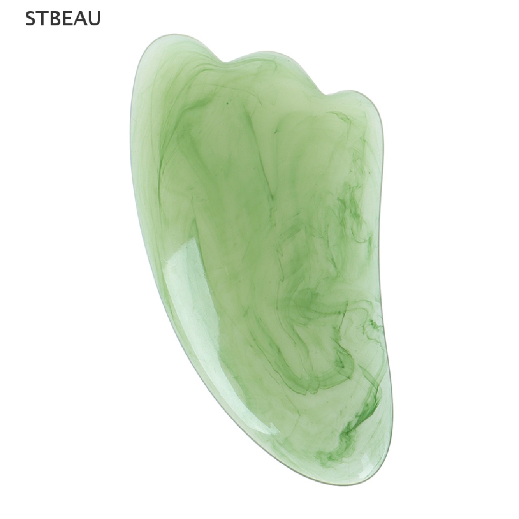[Cxsteau] Tấm Nhựa Resin Màu Xanh Lá Cây Gua Sha Mát Xa Mặt Và Cơ Thể Chăm Sóc Sức Khỏe