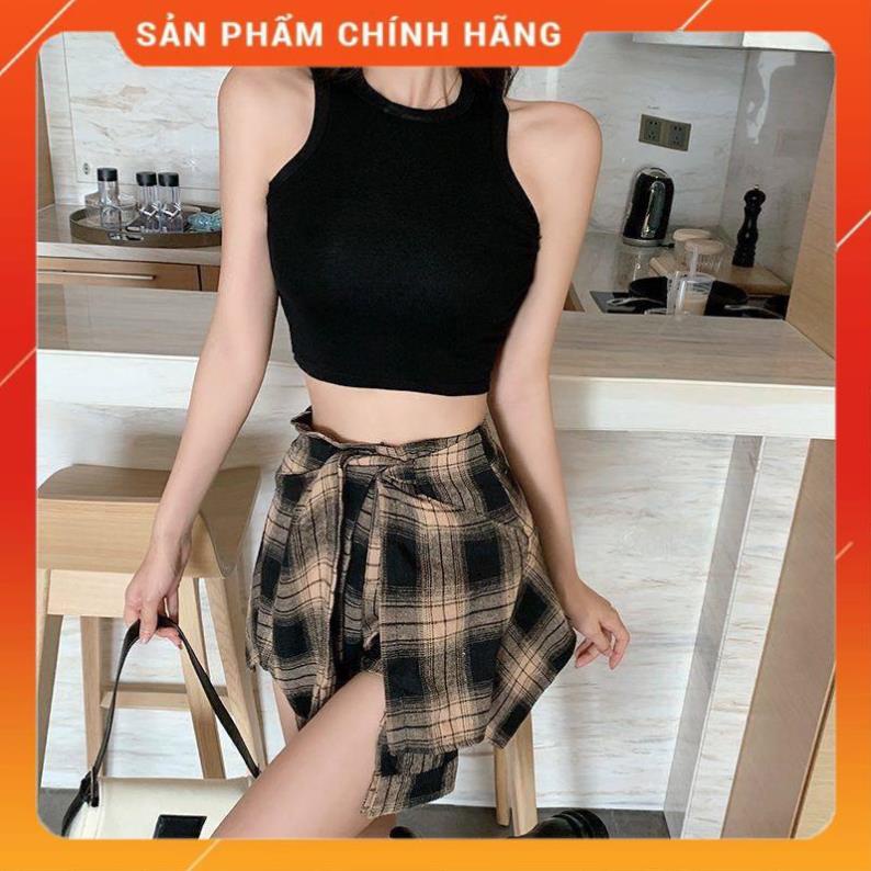 Áo Ba Lỗ Nữ Xuất Khẩu Dáng Croptop Cotton Tăm Siêu Mềm Mịn