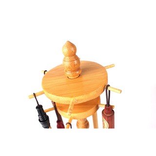 Giá treo bút lông thư pháp gỗ tròn